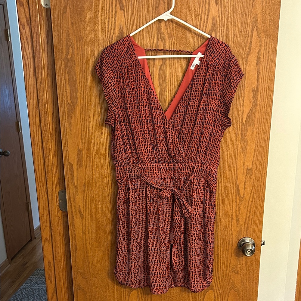 DR2 Red and Black Patterned Blouse